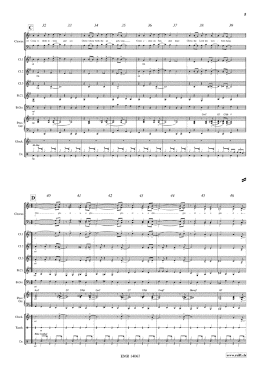 Christmas Glory Clarinet Quartet scores gallery preview page 6