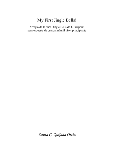 My First Jingle Bells! Easy, open strings and first finger. SCORE & PARTS image number null
