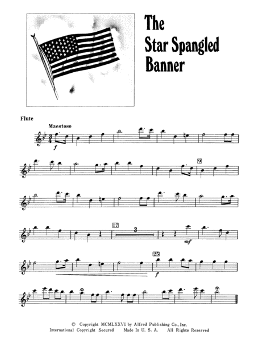 Star spangled banner sales flute