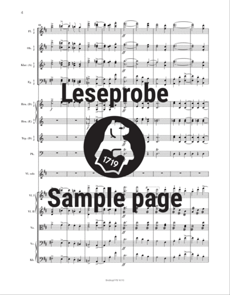 Violin Concerto in D major Op. 77 Orchestra scores gallery preview page 5