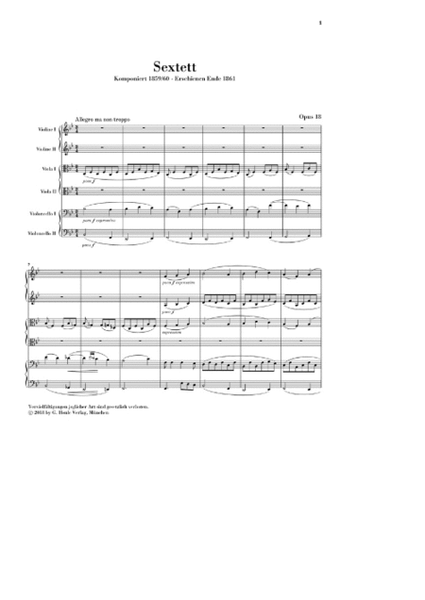 String Sextet No. 1 B-Flat Major, Op. 18