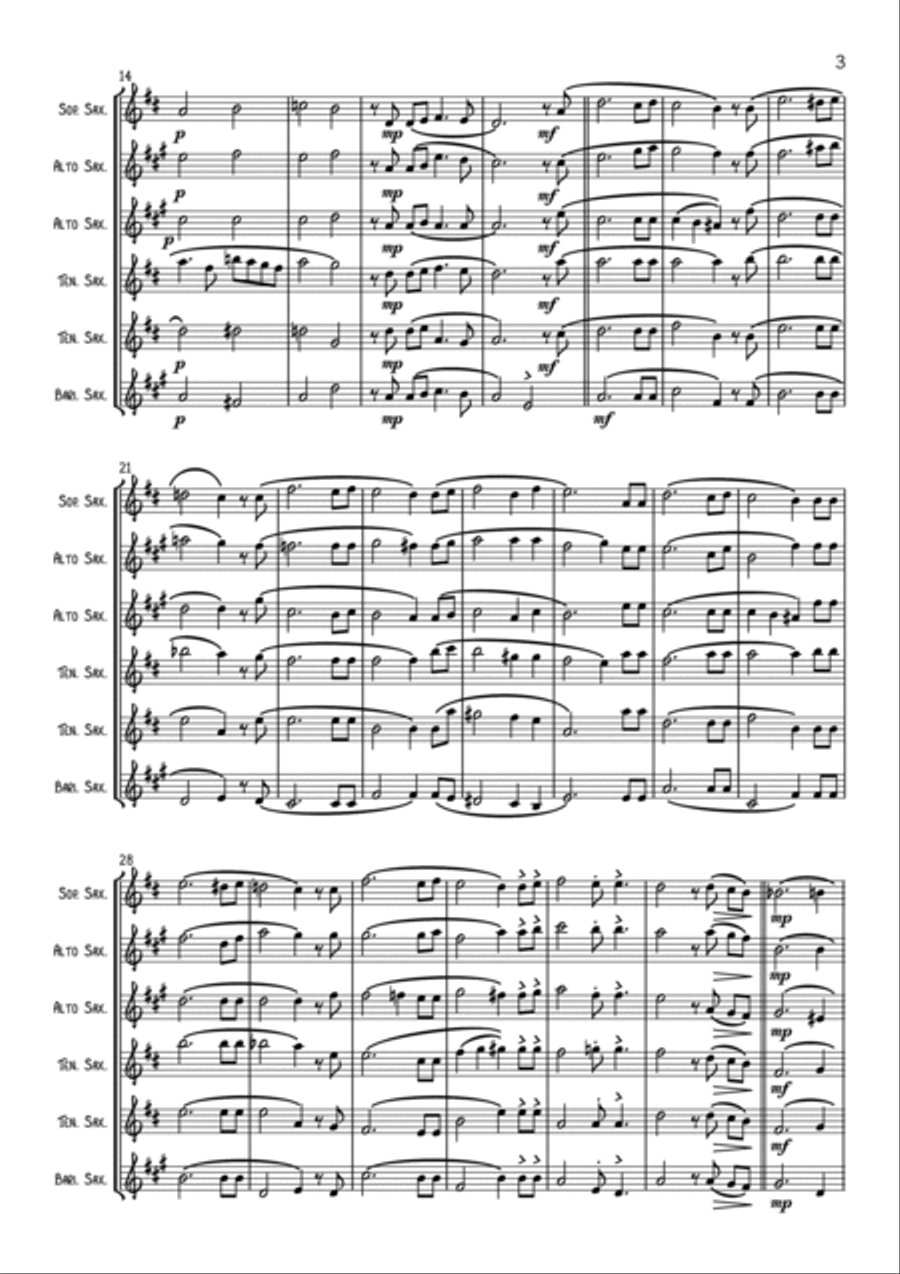 My Tribute My Tribute Woodwind Ensemble scores gallery preview page 3