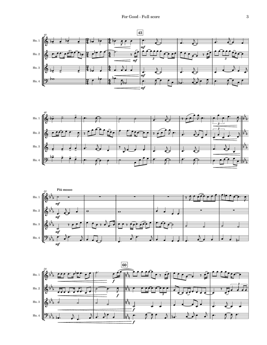 For Good For Good Brass Quartet scores gallery preview page 4