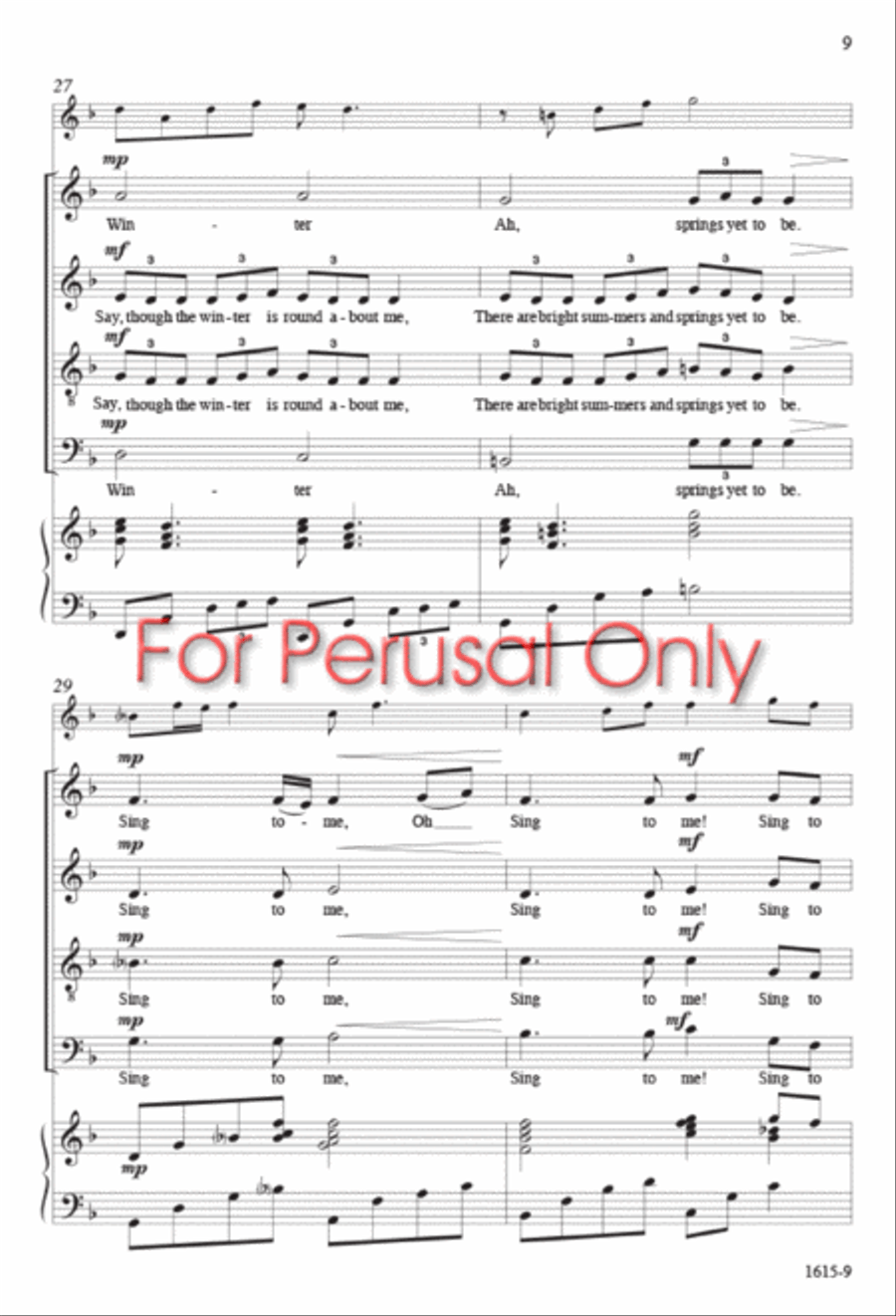 Sing to Me - SATB octavo Sing to Me - SATB octavo 4-Part scores gallery preview page 8