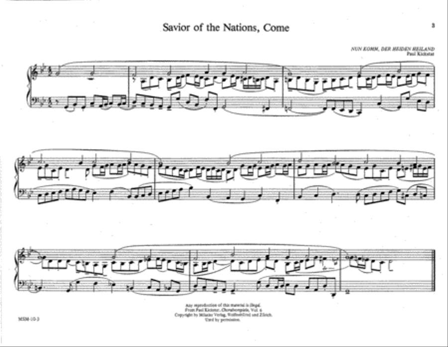 Six Advent Chorales for Manuals Organ scores gallery preview page 3