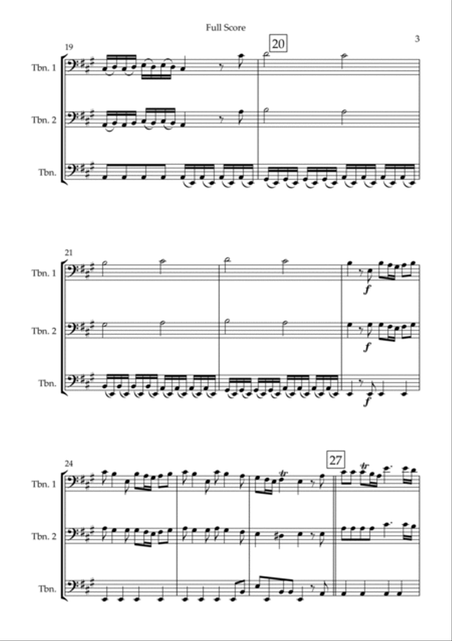Spring (from Four Seasons of Antonio Vivaldi) for Trombone Trio image number null