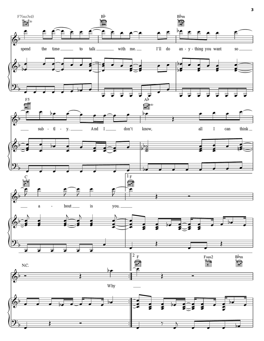 Suspect Piano, Vocal, Guitar scores gallery preview page 3