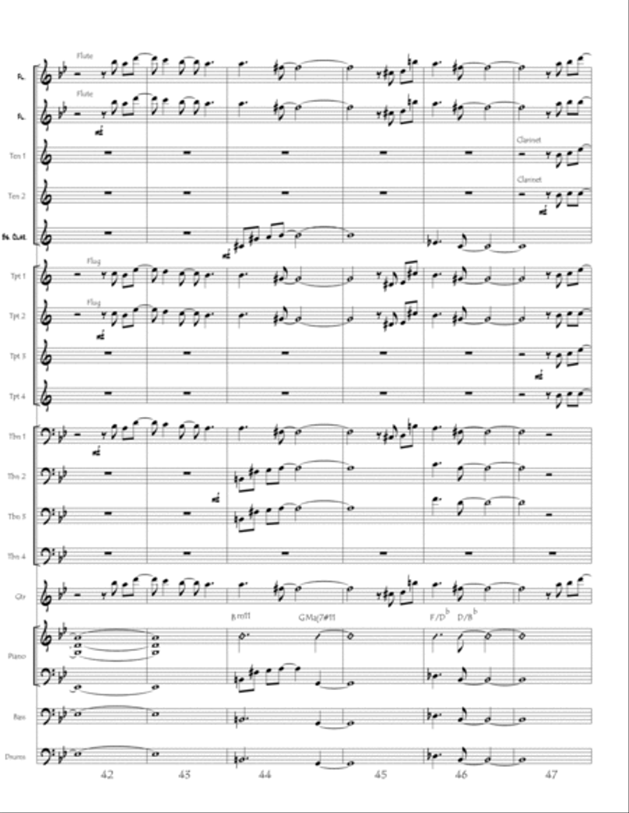 The Dark Moon SCORE (digital print) Jazz Ensemble scores gallery preview page 4