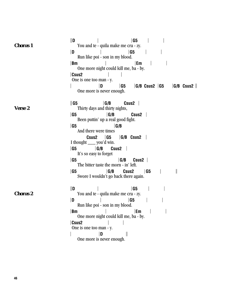 You And Tequila Acoustic Guitar scores gallery preview page 2
