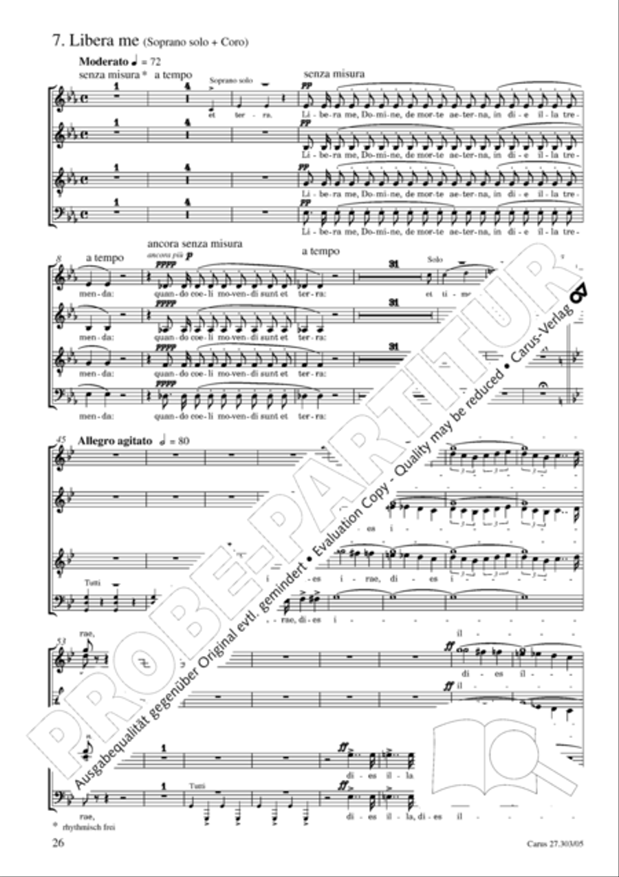 Messa da Requiem 4-Part scores gallery preview page 27