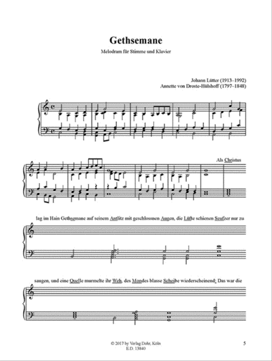 Zwei Melodramen für Stimme und Klavier (auf Texte von Annette von Droste-Hülshoff) Piano scores gallery preview page 2