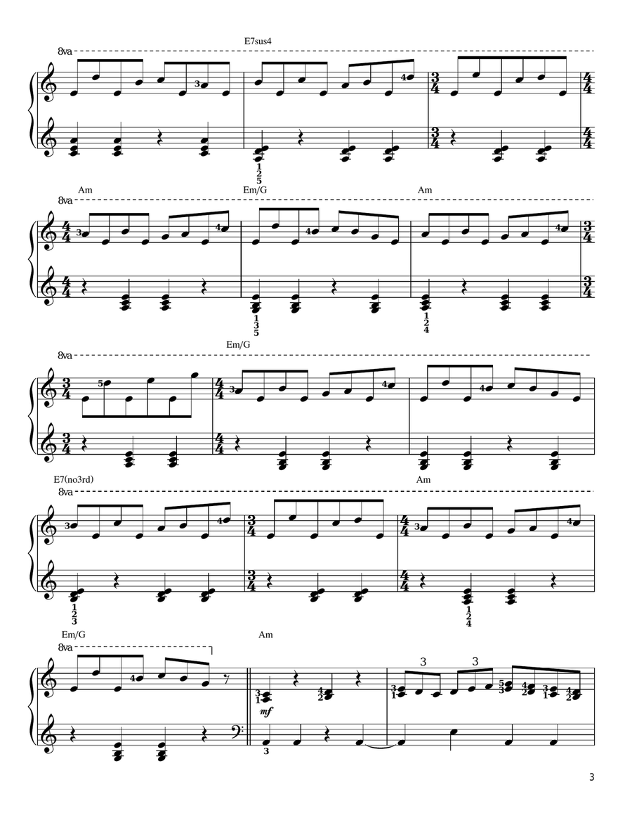 Tubular Bells Tubular Bells Easy Piano scores gallery preview page 3