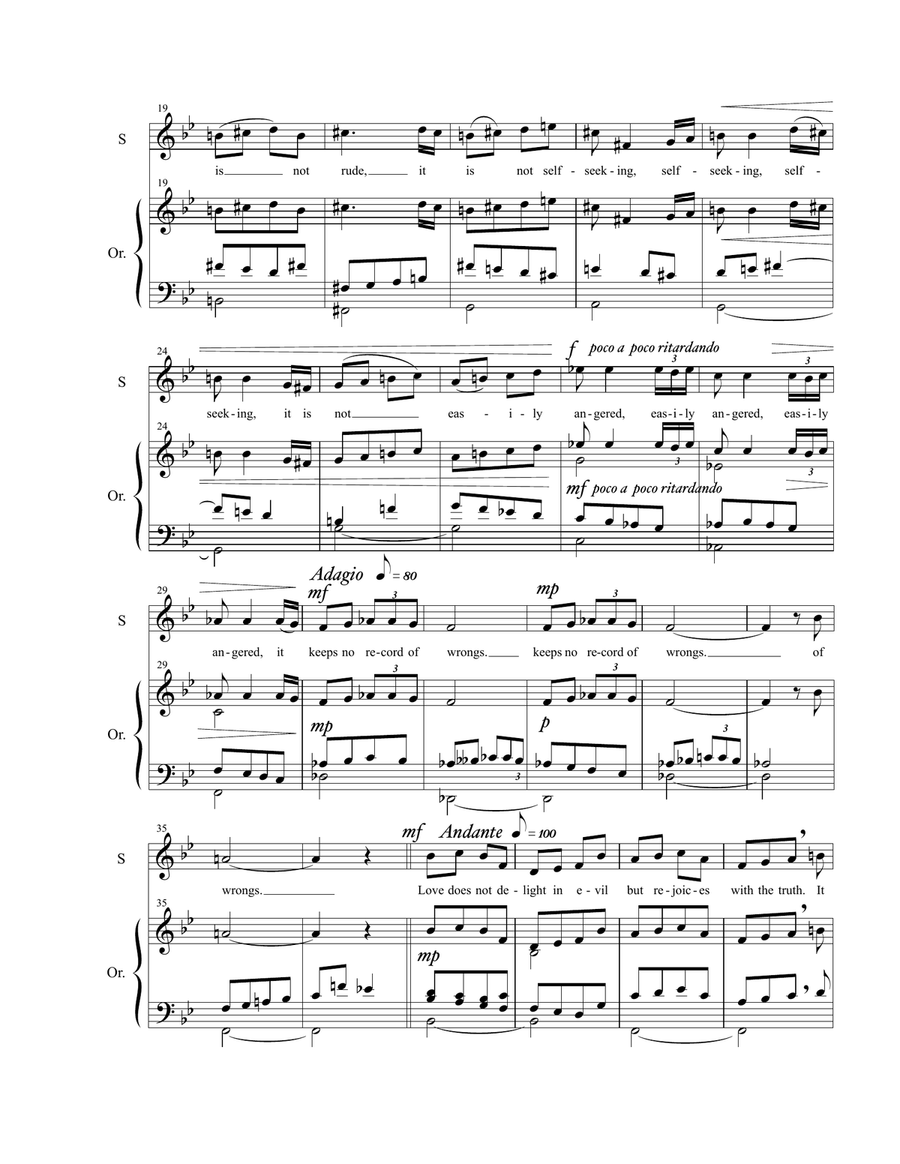 Love is Patient, Love is Kind Soprano Voice scores gallery preview page 2