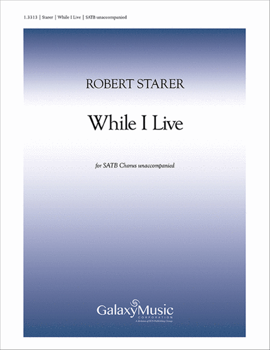 While I Live 4-Part scores gallery preview page 1