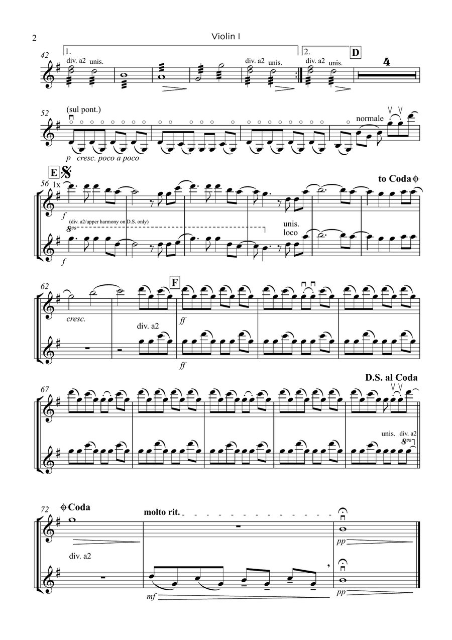 Shadow Of The Day String Orchestra scores gallery preview page 2