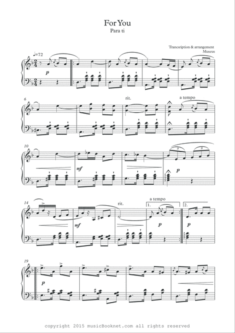Masterpieces for solo piano Best of E.Murillo Piano Solo scores gallery preview page 2