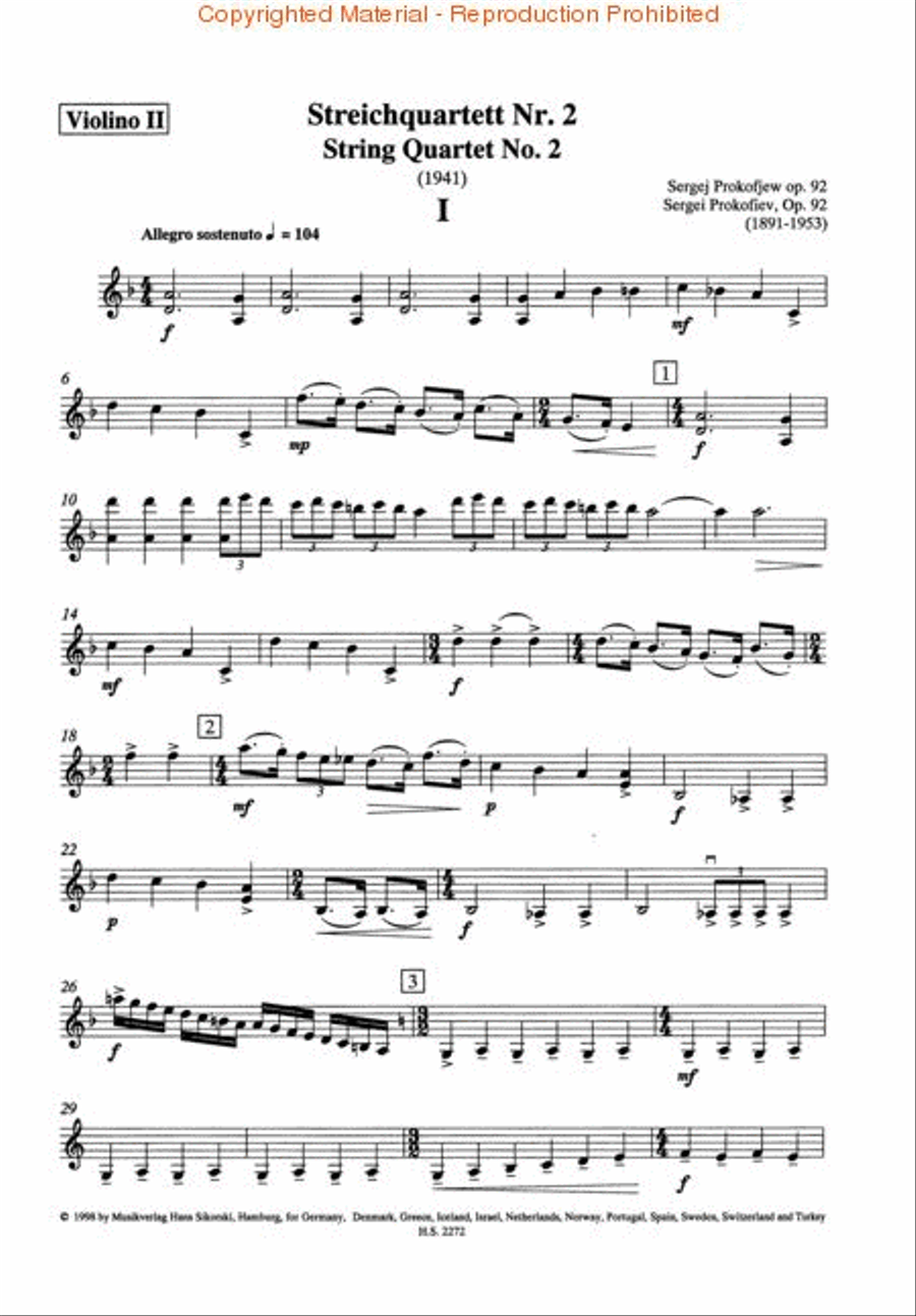 String Quartet No. 2 String Quartet scores gallery preview page 4