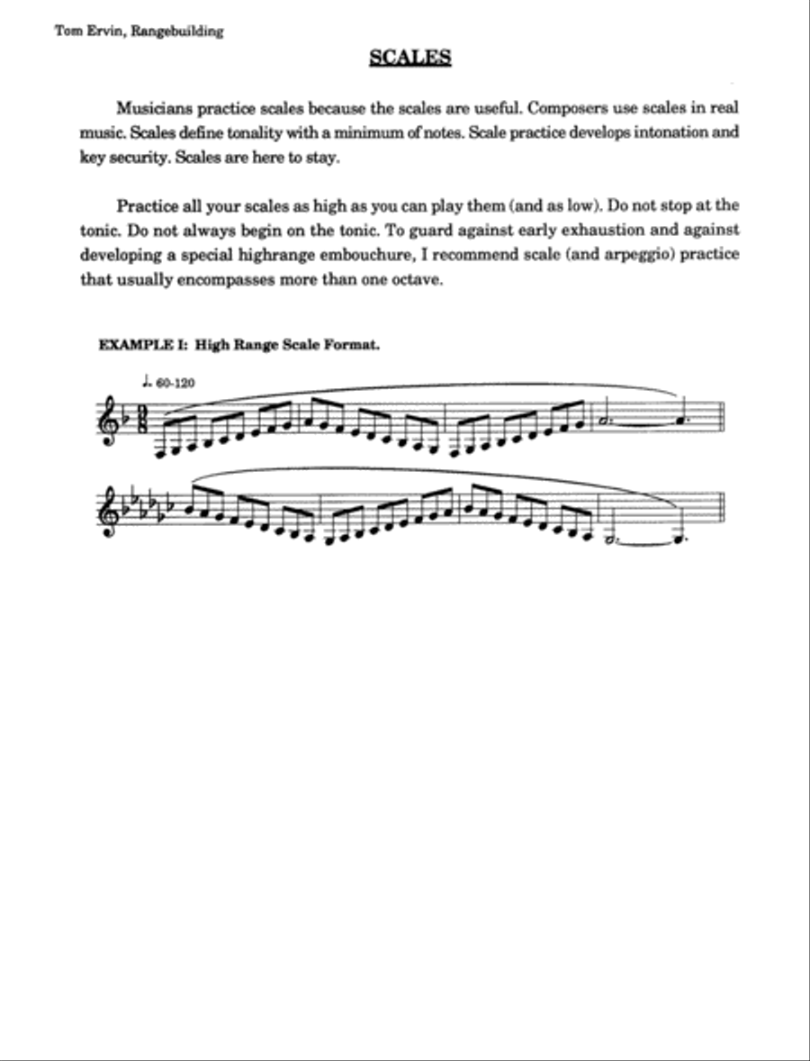 Rangebuilding on the Trombone by Tom Ervin Trombone Solo scores gallery preview page 7