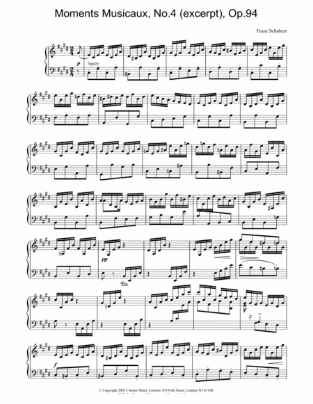 Moments Musicaux, No.4 (excerpt), Op.94