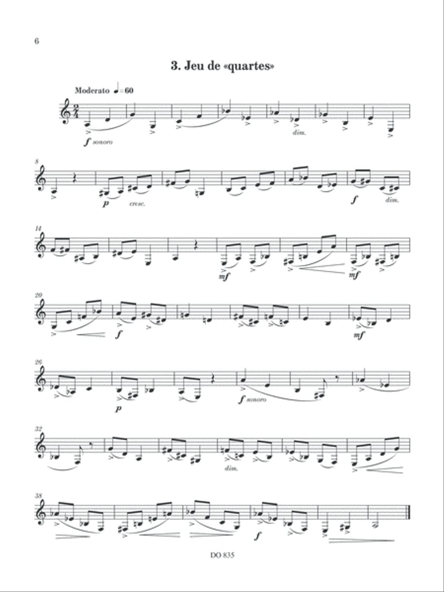 13 études plaisantes Bass Clarinet scores gallery preview page 6