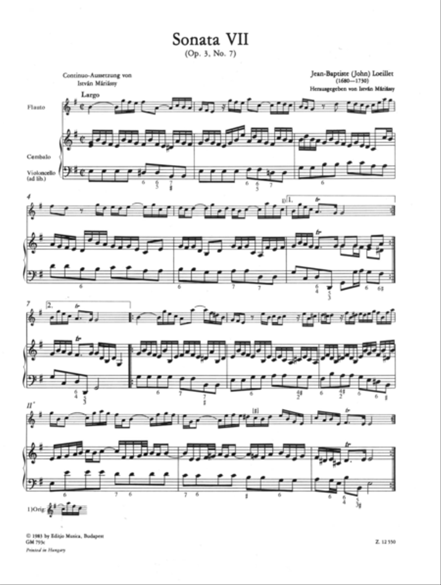 Sonatas 7-9 Flute Solo scores gallery preview page 2