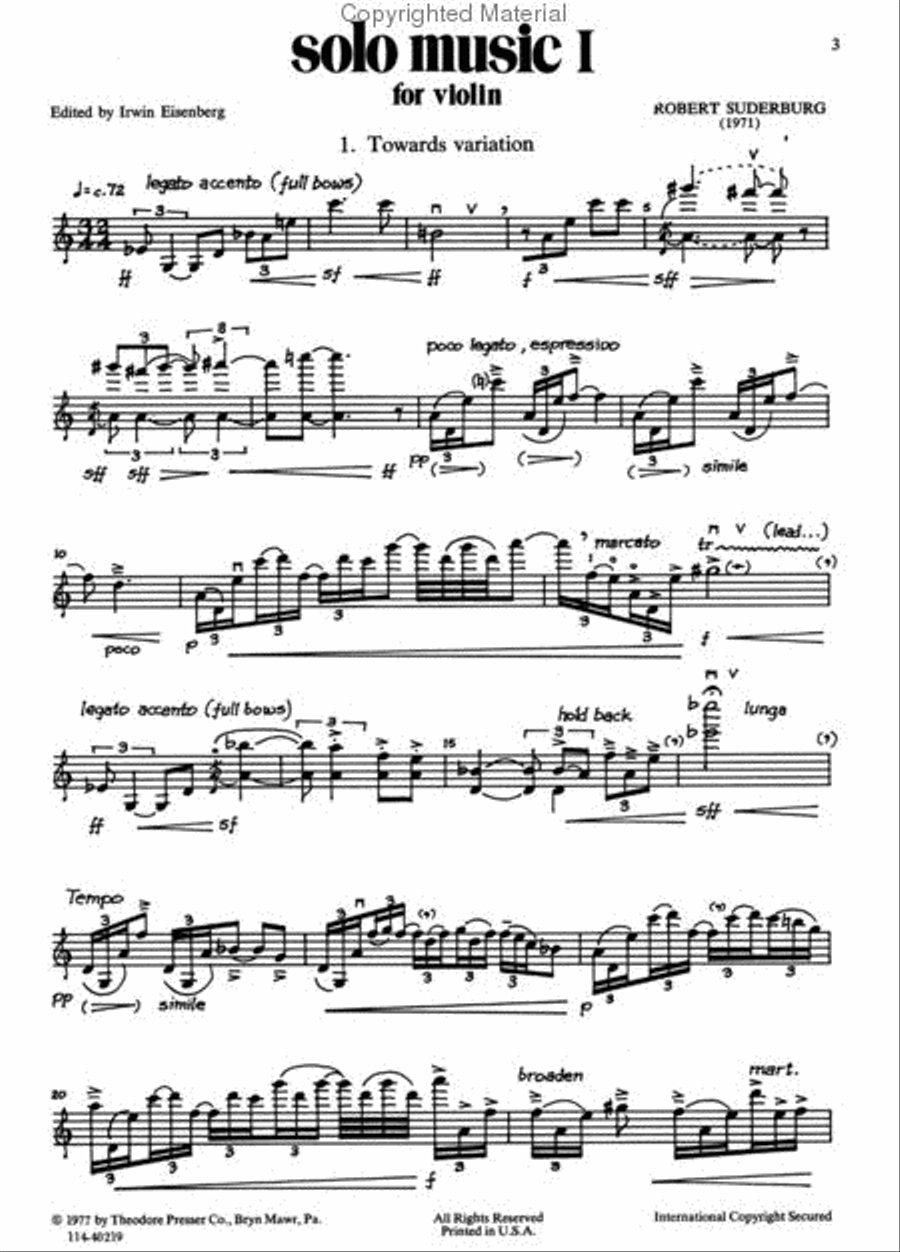 Solo Music I Chamber Music scores gallery preview page 3