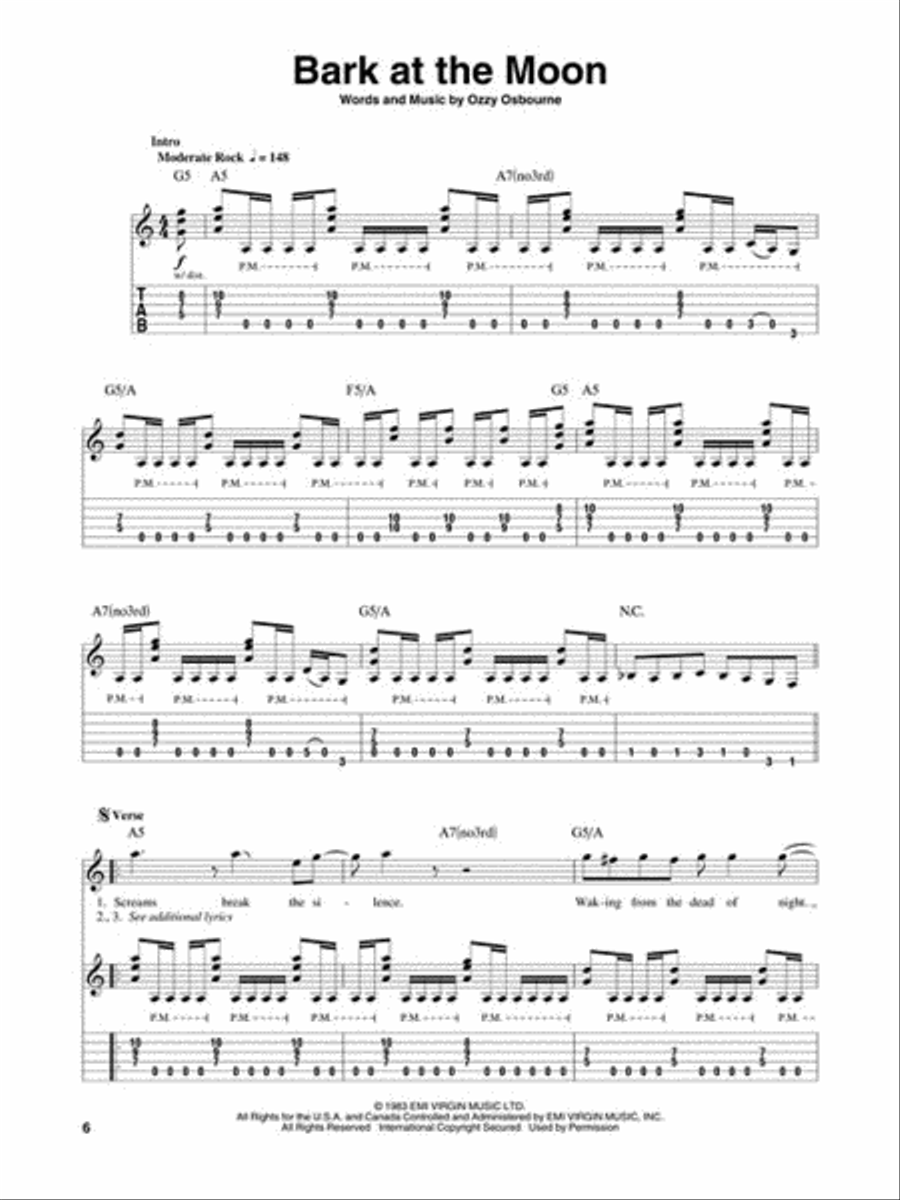Ozzy Osbourne Ozzy Osbourne Guitar Tablature scores gallery preview page 4