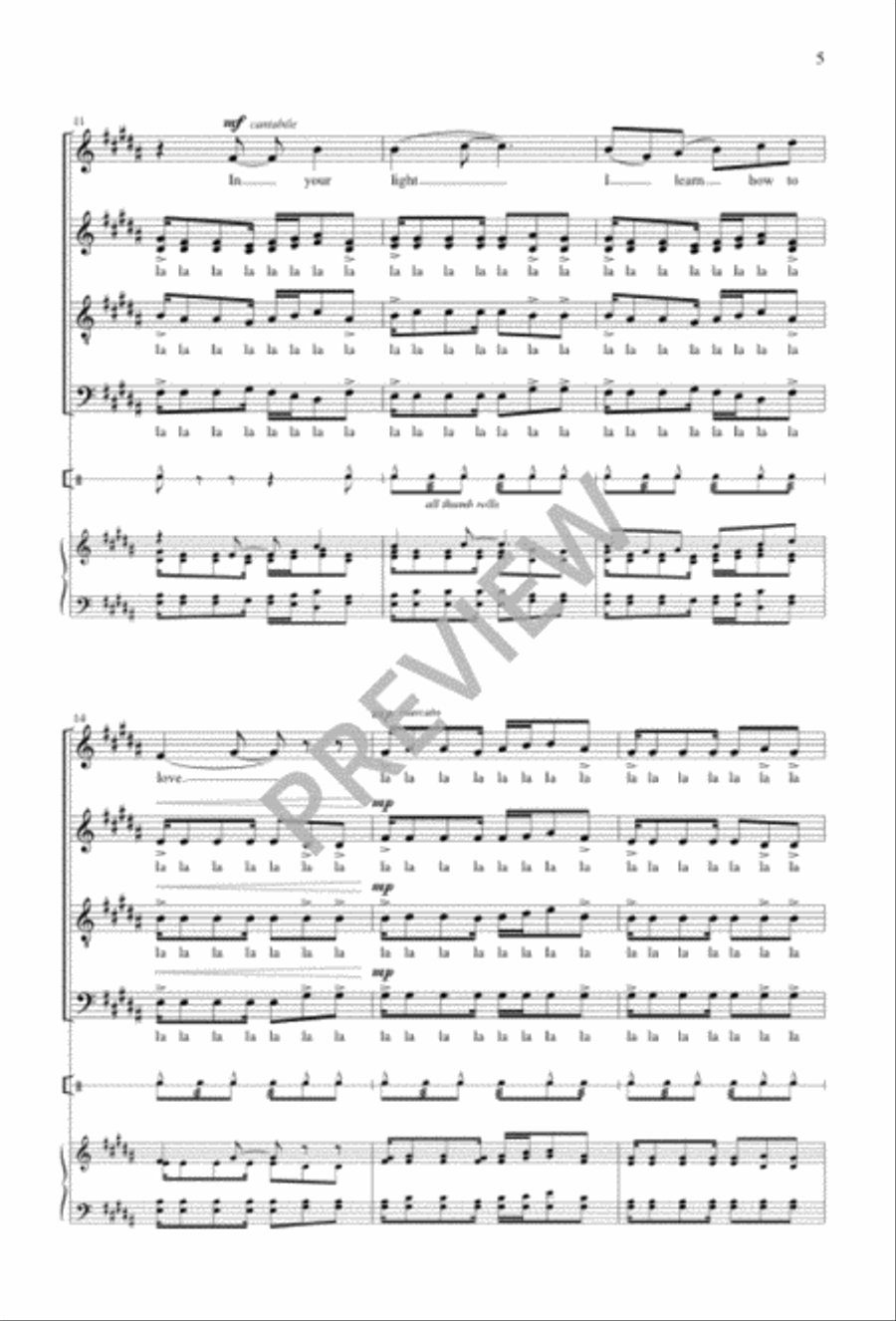 In Your Light Divisi scores gallery preview page 5