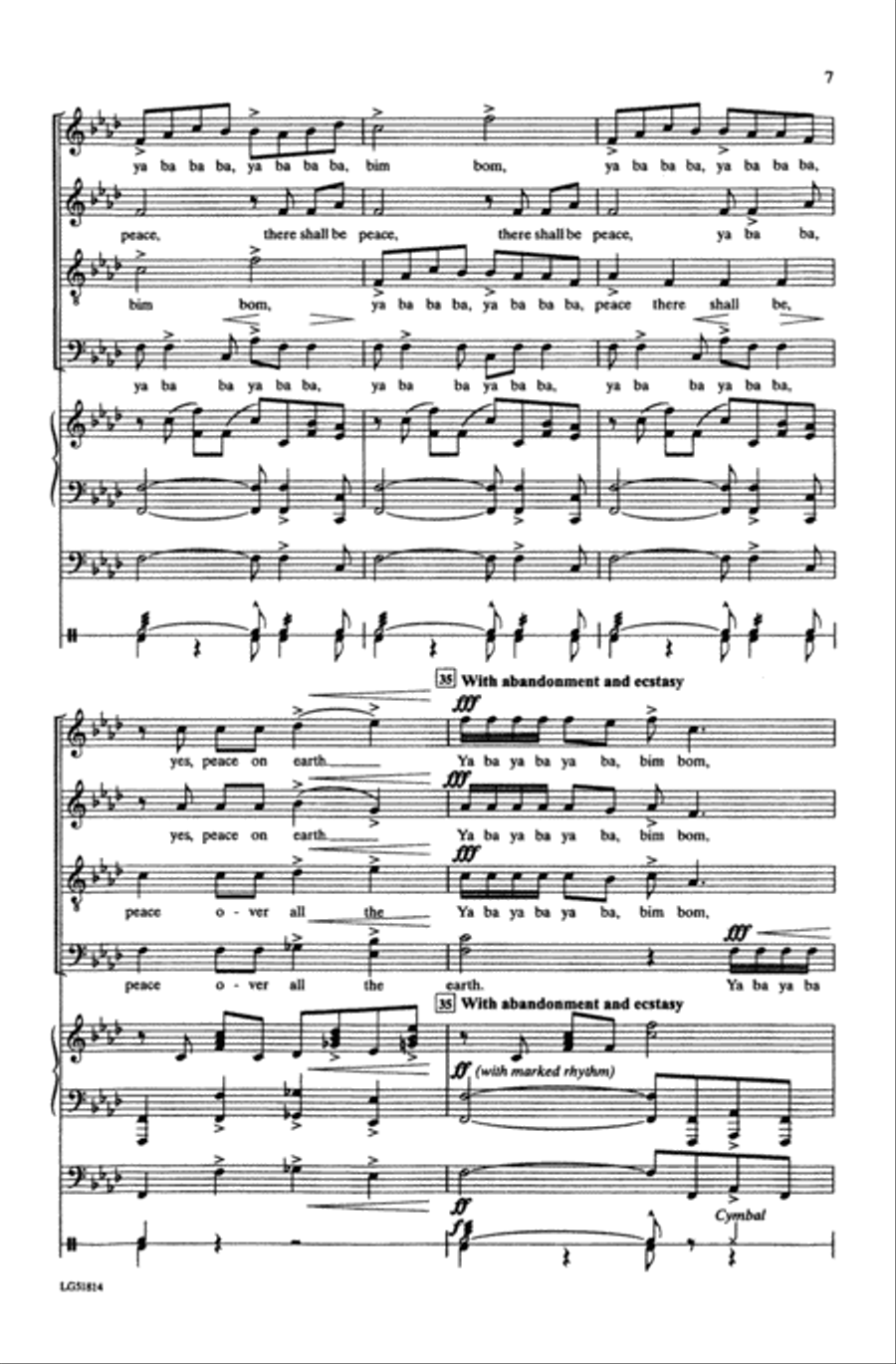 Ya Ba Bom Choir scores gallery preview page 6