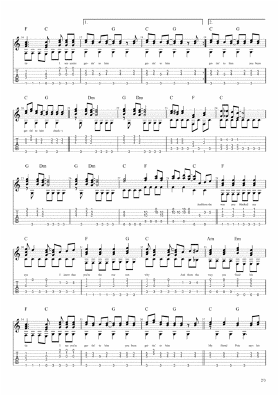 My Friend Stan Guitar Tablature scores gallery preview page 3
