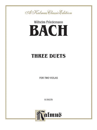 Book cover for Three Duets for Two Violas