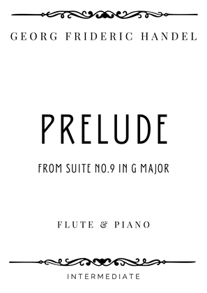 Book cover for Handel - Prelude from Suite No. 9 in G Major HWV 442 - Intermediate