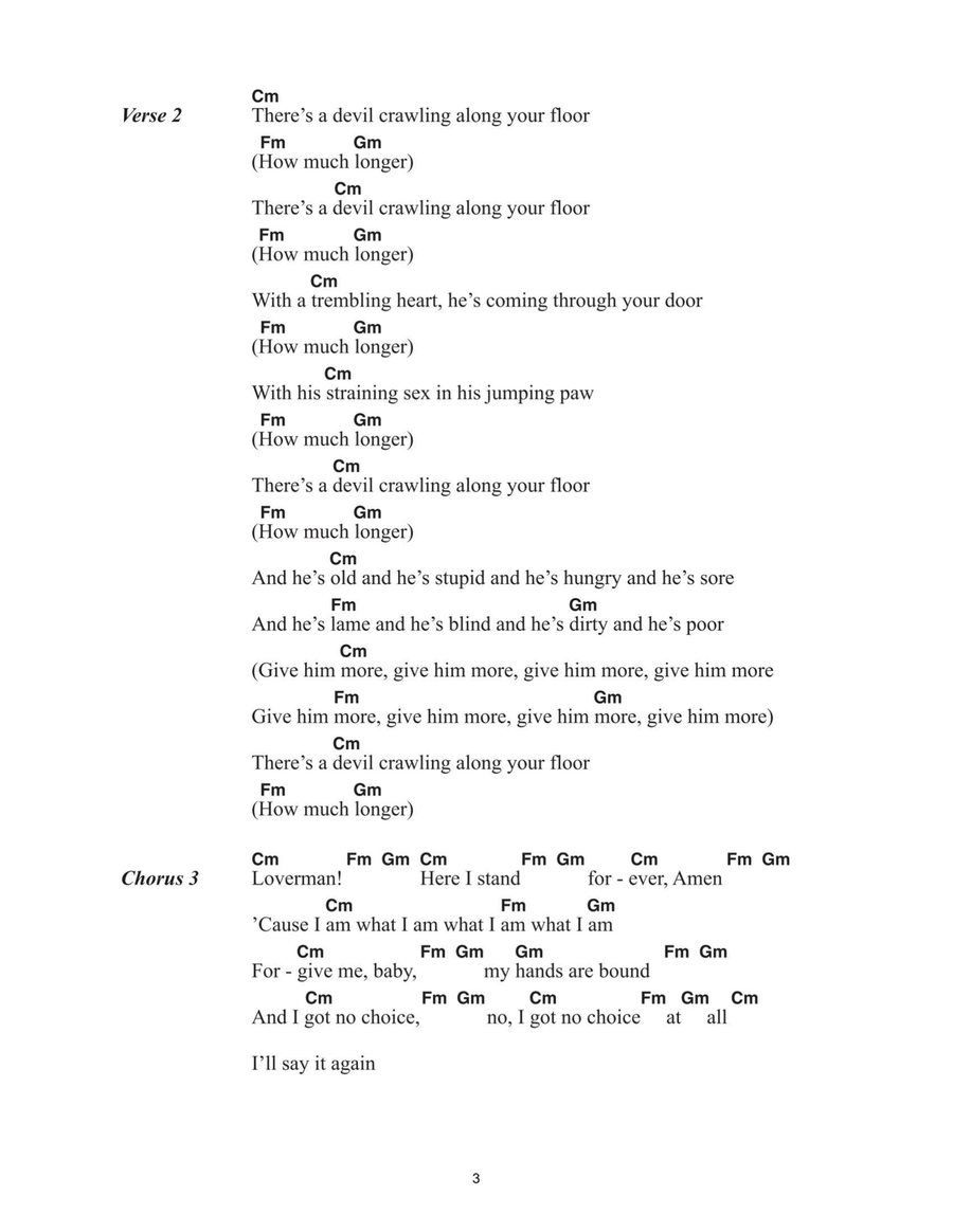 Loverman Acoustic Guitar scores gallery preview page 3