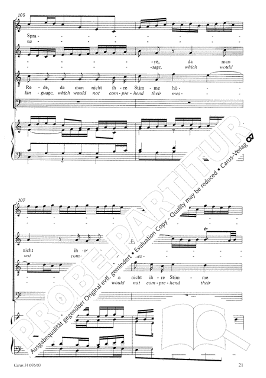The heavens are telling the Father's glory (Die Himmel erzahlen die Ehre Gottes) 4-Part scores gallery preview page 22