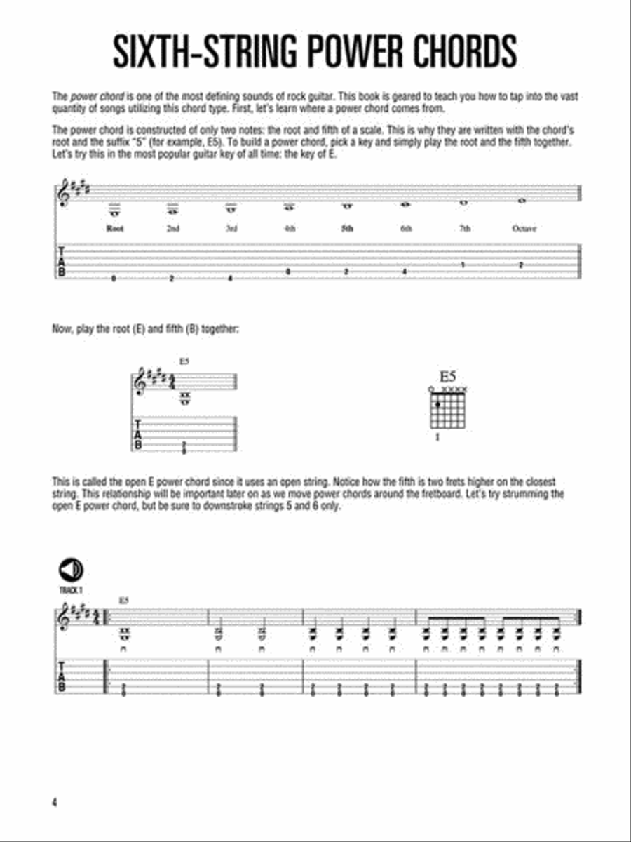 Power Chords Guitar Tablature scores gallery preview page 4