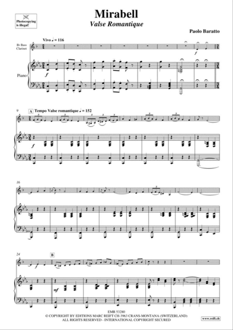 Mirabell Bass Clarinet scores gallery preview page 4