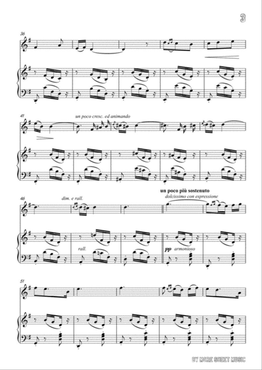 Drigo-Serenata,for Violin and Piano,for Voice and Piano Voice Solo scores gallery preview page 5