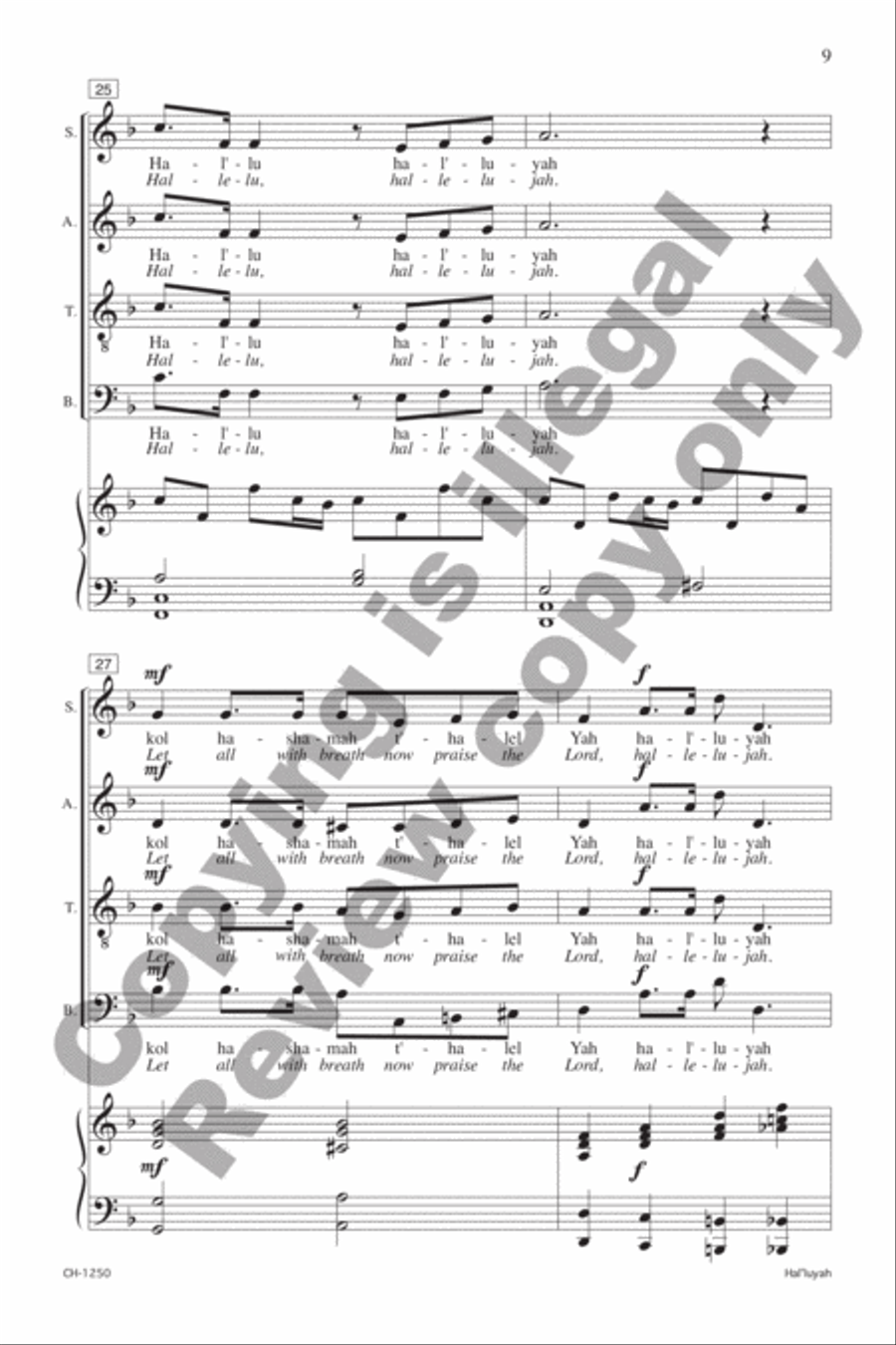 Hal'luya 4-Part scores gallery preview page 9