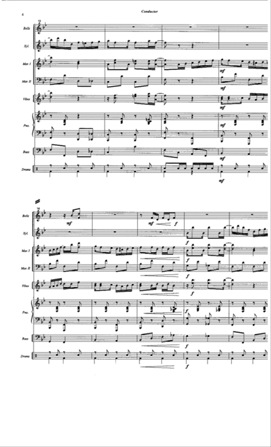 Pine Apple Rag Percussion Ensemble scores gallery preview page 3