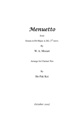 Menuetto from Sonata in Eb Major, k.282, 2nd movt.