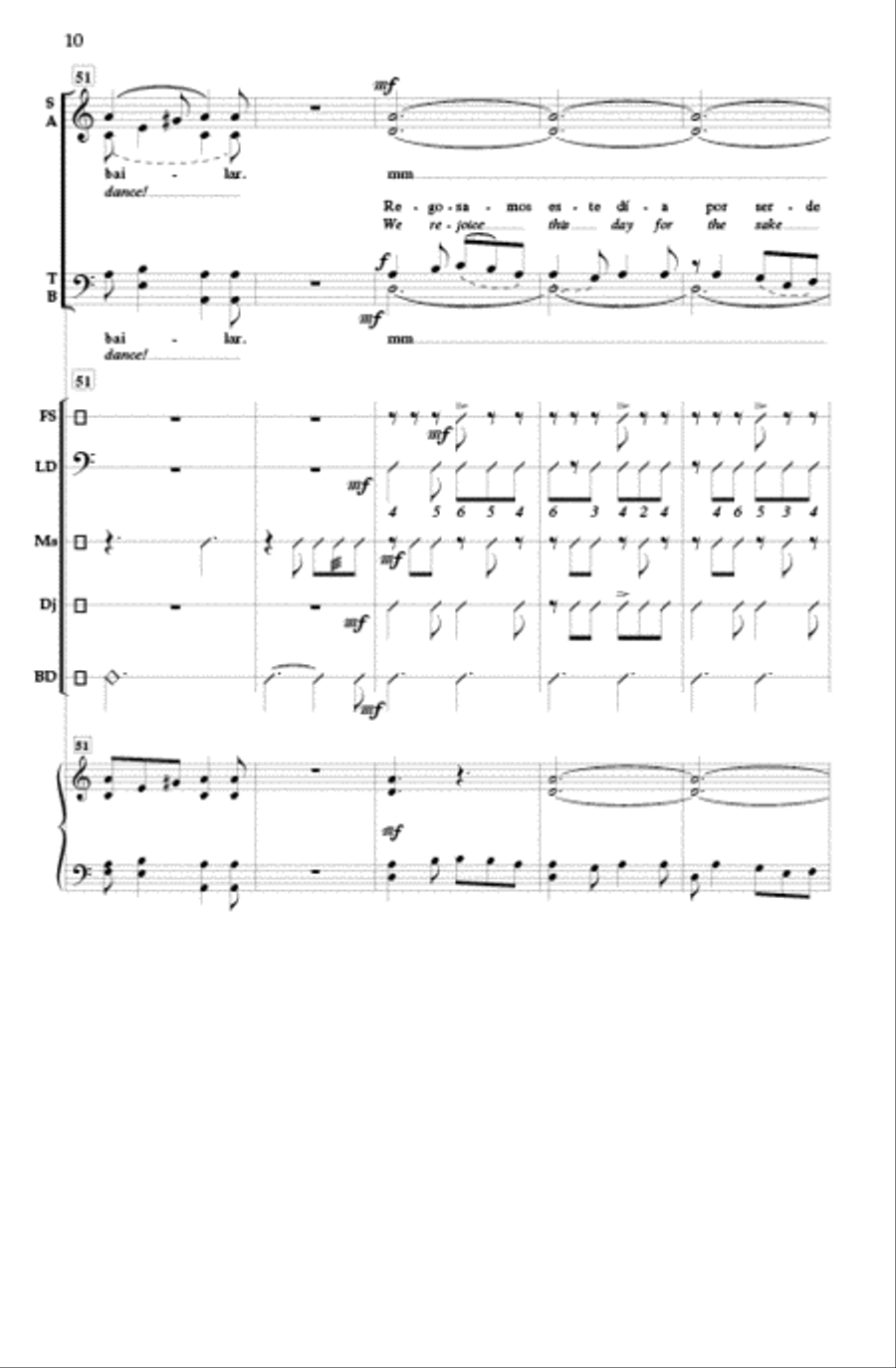 Oy es dia de placer 4-Part scores gallery preview page 9