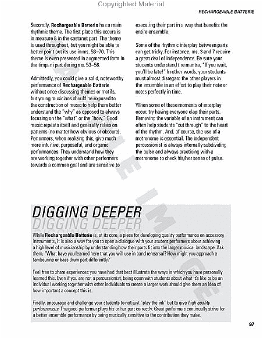 Beyond Basic Percussion Percussion scores gallery preview page 78
