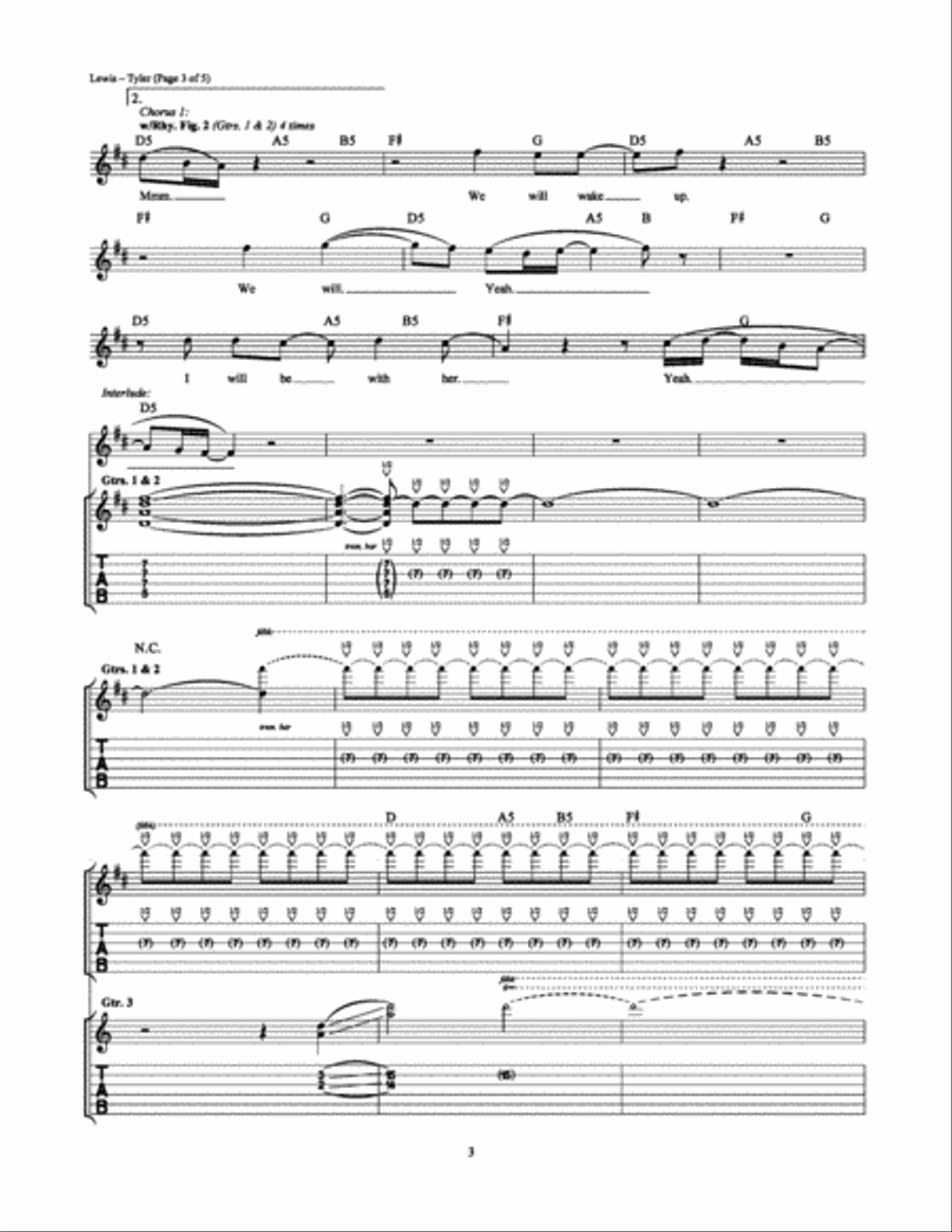 Tyler Electric Guitar scores gallery preview page 3