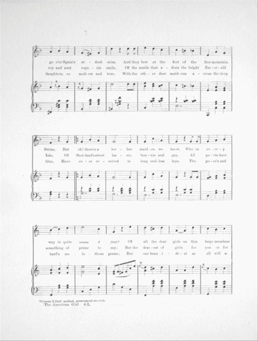 The American Girl. Waltz . . . Song and Refrain Voice scores gallery preview page 3