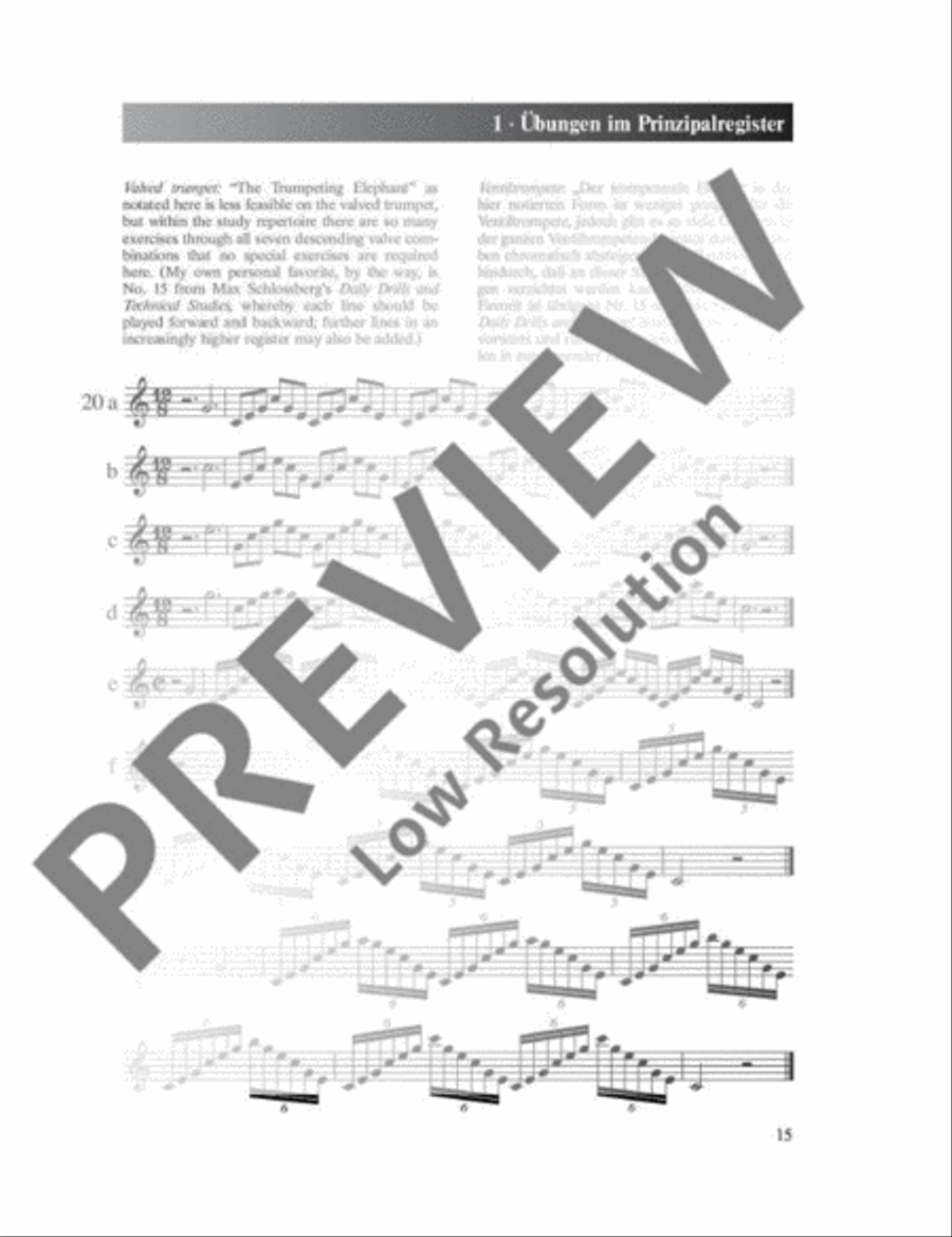 The Art of Baroque Trumpet Playing Trumpet scores gallery preview page 16