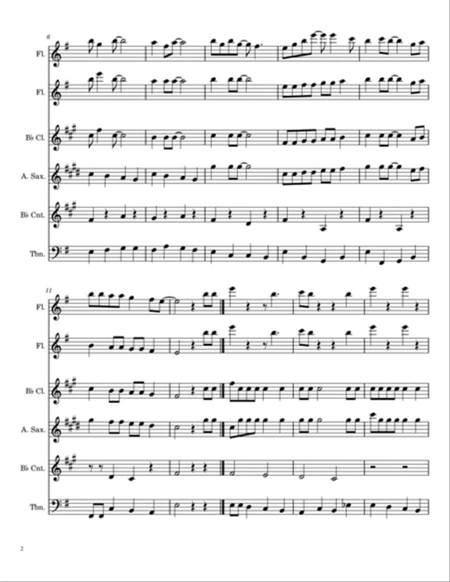 Joshua fought the battle of jericho Small Ensemble scores gallery preview page 2