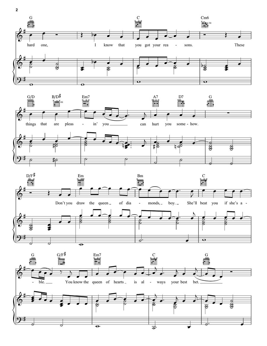 Desperado Piano, Vocal, Guitar scores gallery preview page 2