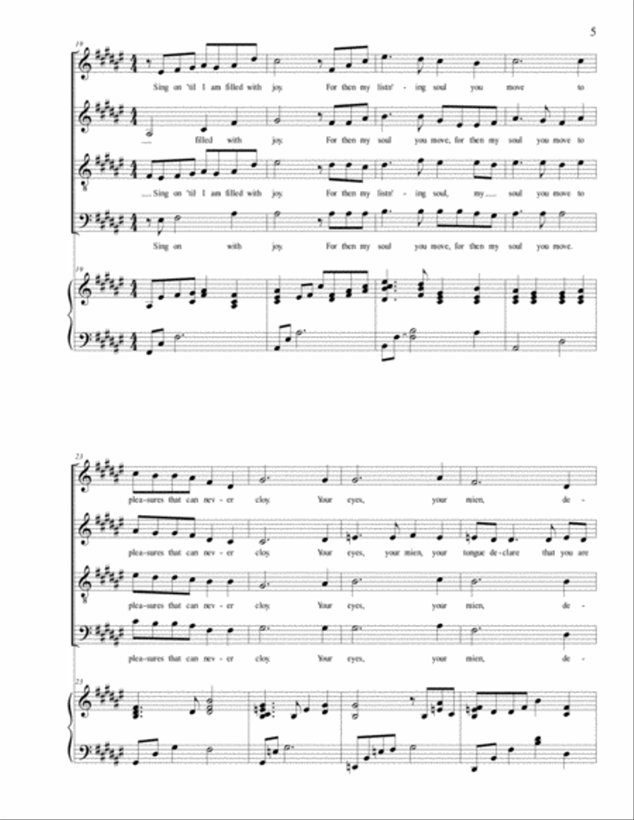 If Music Be The Food of Love 4-Part scores gallery preview page 5