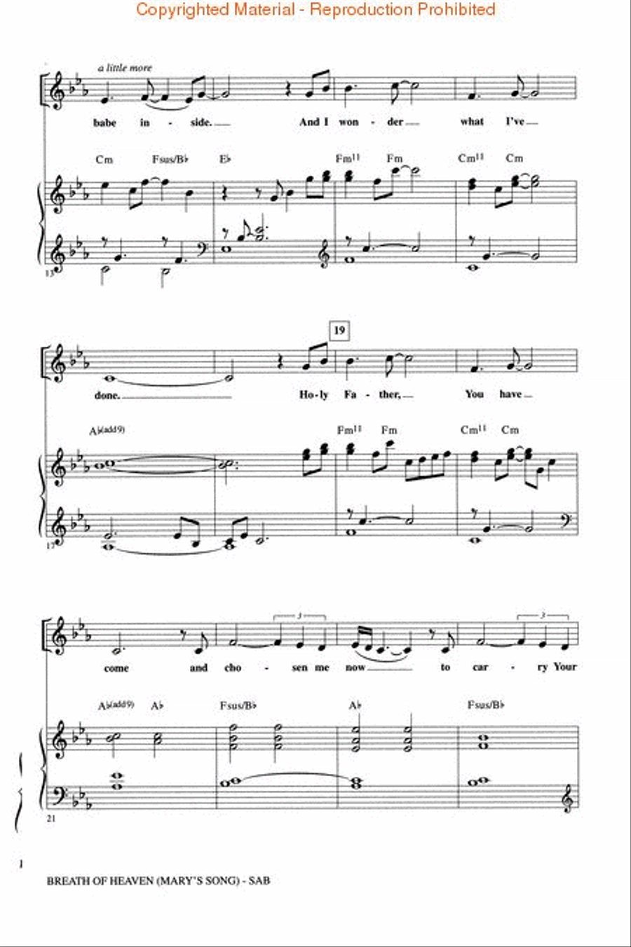 Breath of Heaven Breath of Heaven 3-Part scores gallery preview page 3