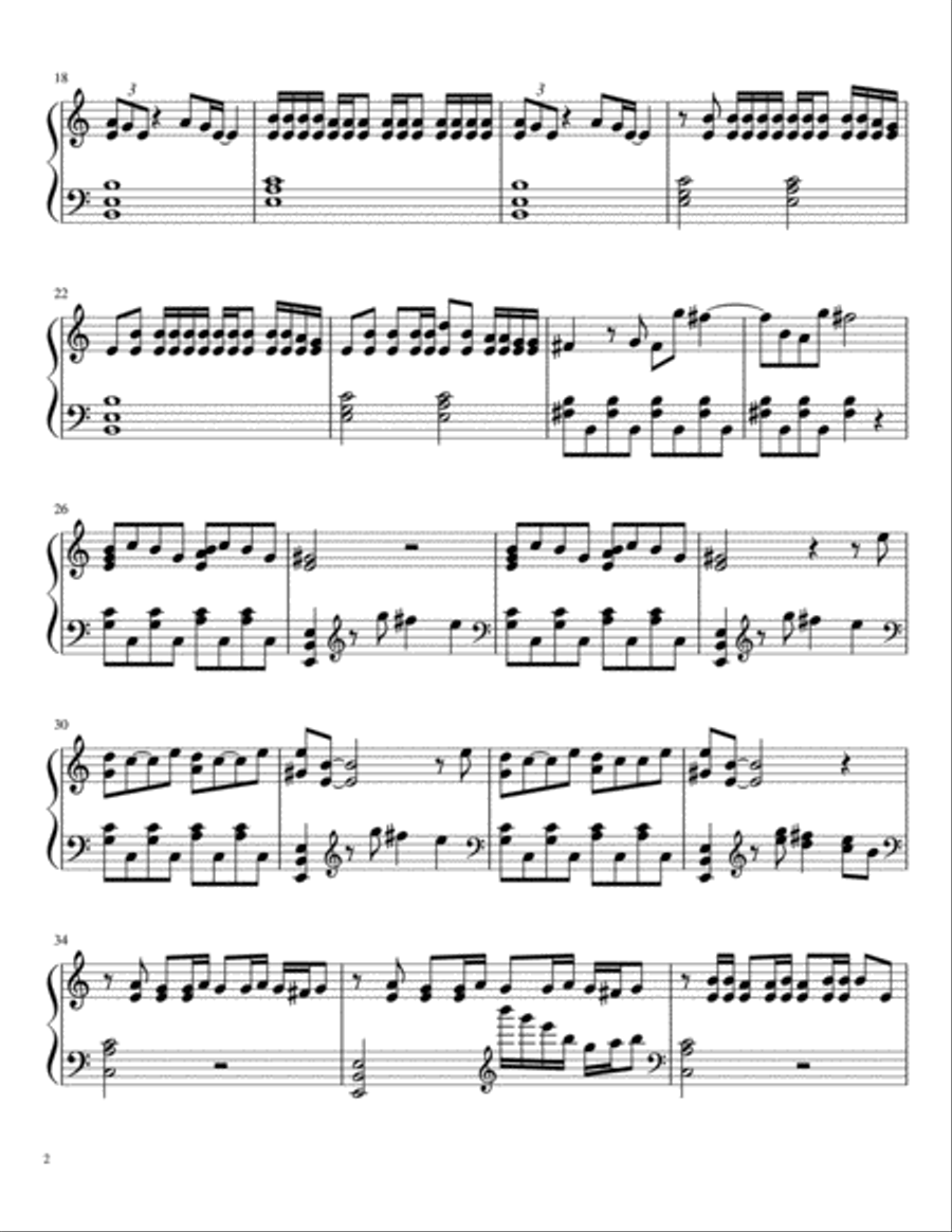 Heathens Piano Solo scores gallery preview page 2